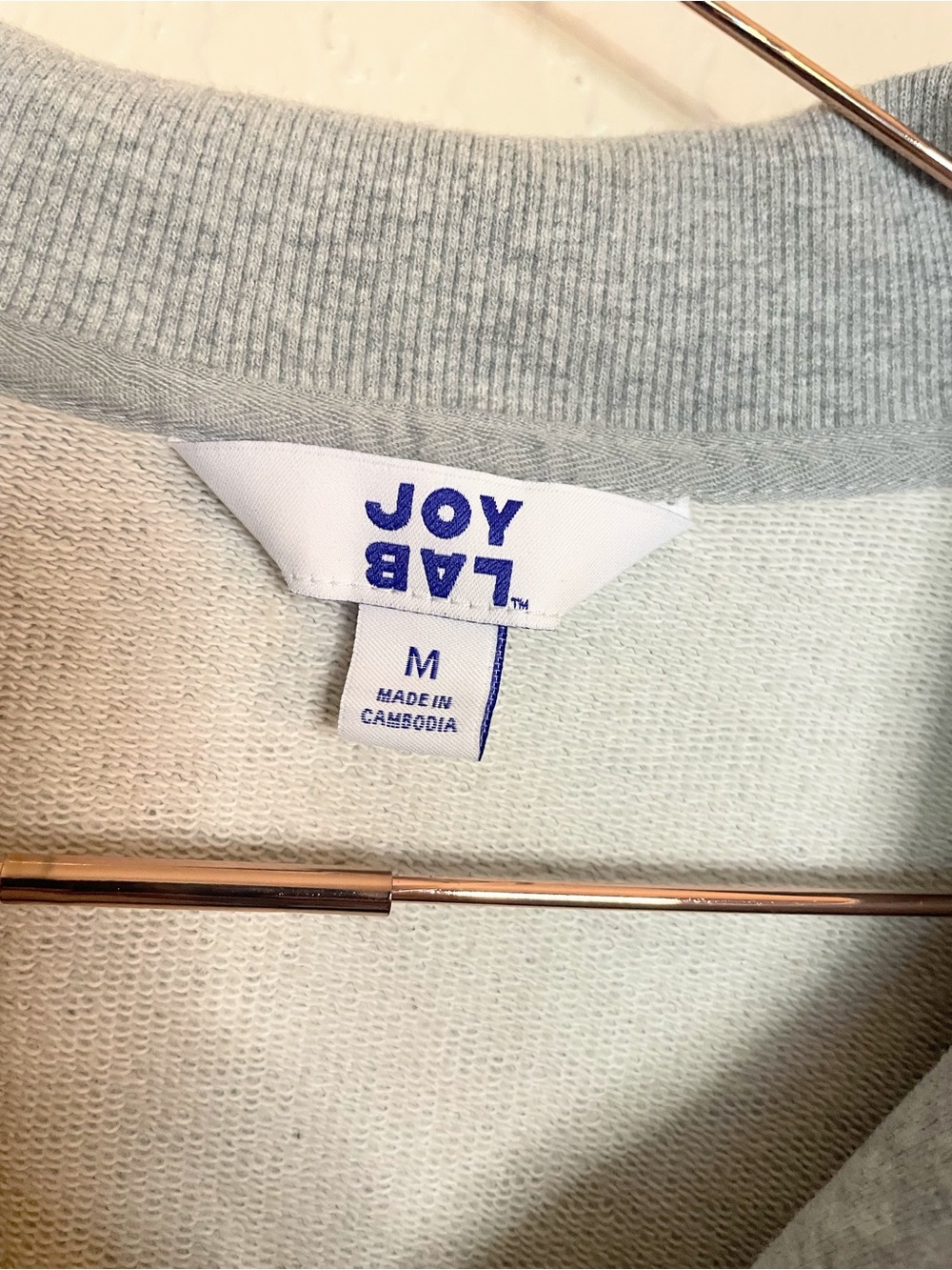 JoyLab Gray Cropped Quarter Zip Sweatshirt M - Picture 6 of 8